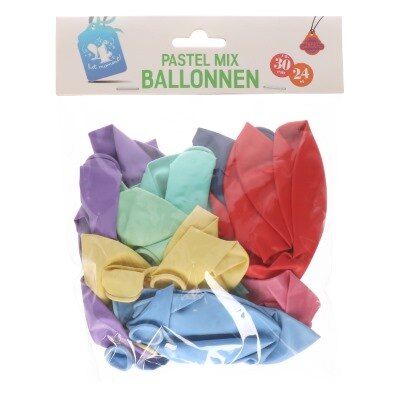 Ballonnen - pastel - meerkleurig - 30cm - 24 stuks