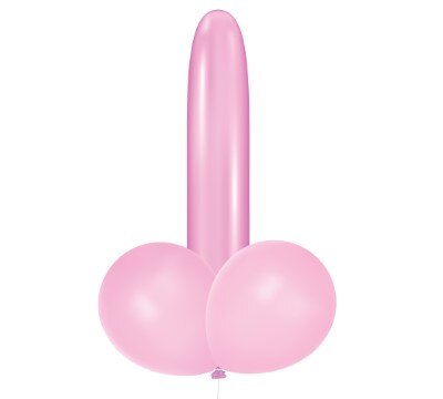 Ballonnen - penis - roze - 3 stuks