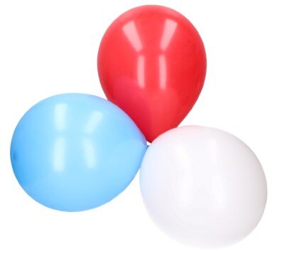 Ballonnen - rood/wit/blauw - 24 stuks