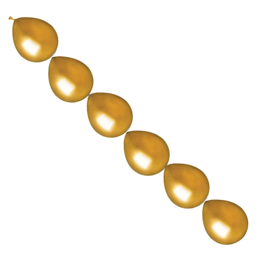 Ballonnen - slinger - goud - 15cm - 10 stuks