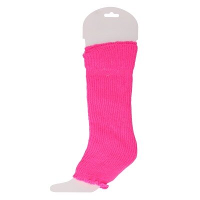 Beenwarmers - neon - roze - one size
