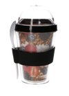 Beker yoghurt & meusli zwart/transparant