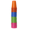 Bekers - plastic - meerkleurig - 200ml - 50 stuks