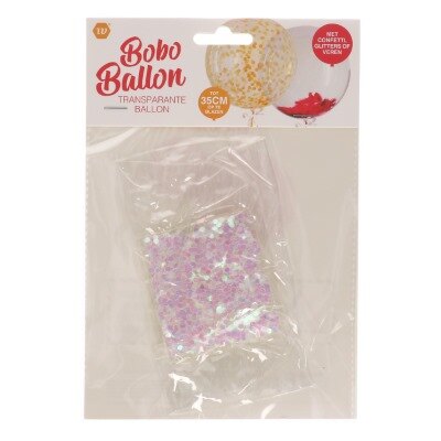 Bobo ballon - glitters - lichtroze - max. 35cm