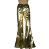Broek - flared - goud - dames - maat L/XL