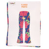 Broek - flared - hippie - peace - meerkleurig - dames - maat L/XL
