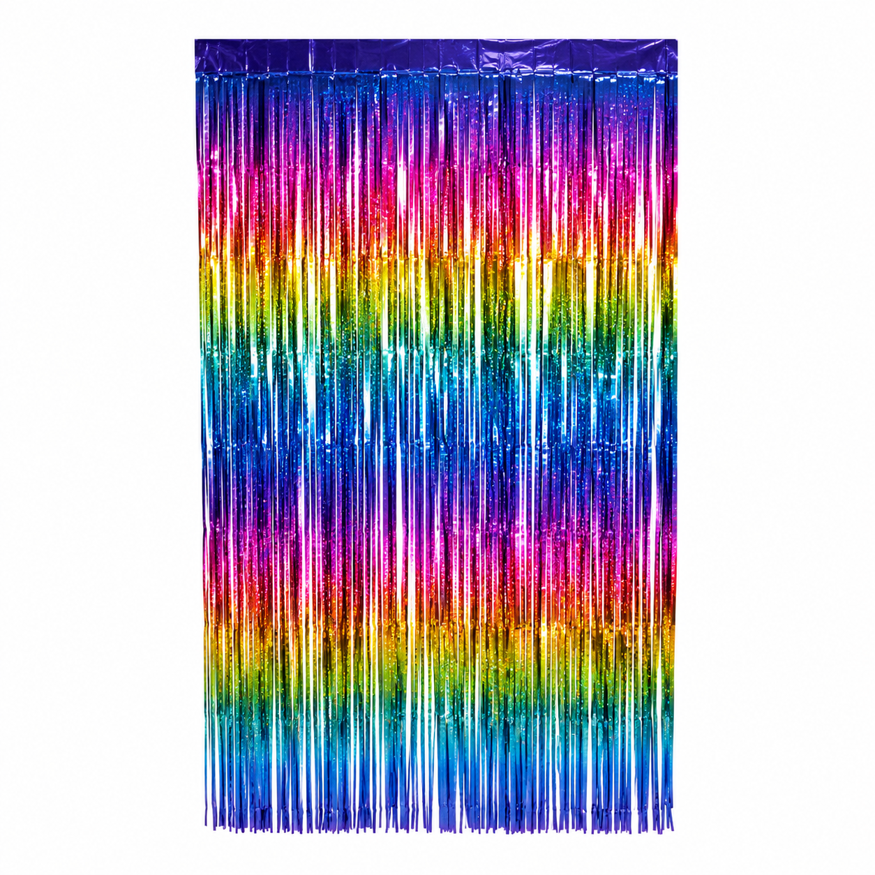 Deurgordijn folie metallic meerkleurig 1 x 2m