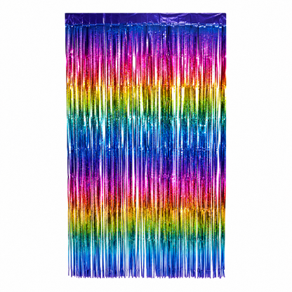 Deurgordijn folie metallic meerkleurig 1 x 2m