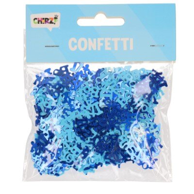 Confetti - It's a boy - babyshower - metallic - blauw - jongen