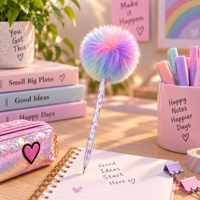 Kawaii Pen met PomPom