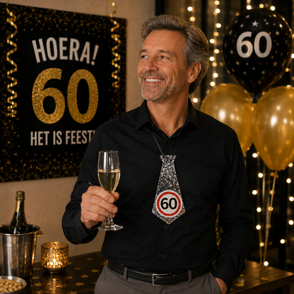 Stropdas 60 jaar verkeersbord