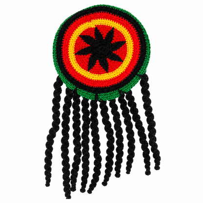 Hoed met rasta meerkleurig