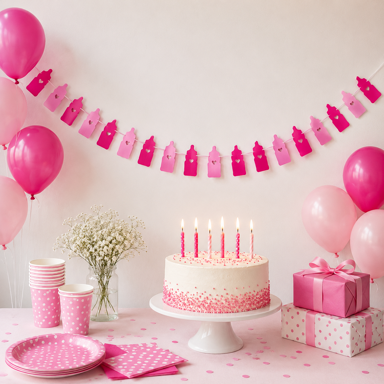 Slinger babyfles roze