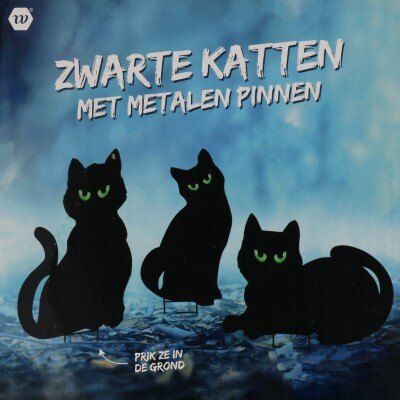 Zwarte katten - Halloween - 3 stuks