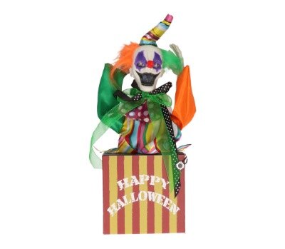 Clown in doos - Happy Halloween  - meerkleurig