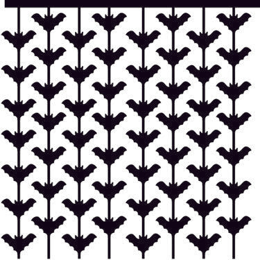 Deurgordijn - Halloween - vleermuizen - folie - zwart - 1 x 2m