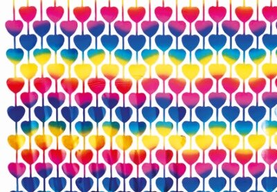 Deurgordijn - regenboog - folie - hart - 1 x 2m
