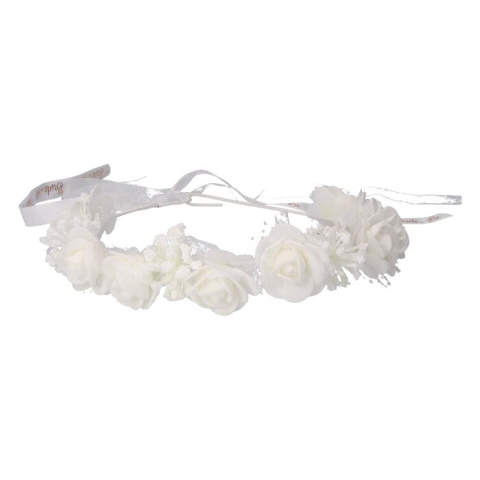 Diadeem - Bride to be - bloemen - wit