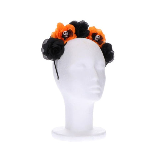 Diadeem - Halloween - rozen - zwart/oranje