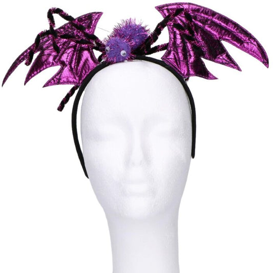 Diadeem - Halloween - vleermuis - paars