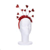 Diadeem hartjes glitter rood