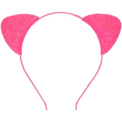 Diadeem - kattenoortjes - glitter - roze