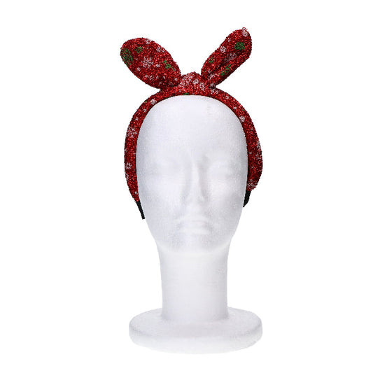 Diadeem - Kerst - strik - glitter - rood