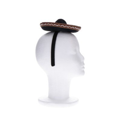 Diadeem - mini sombrero - zwart