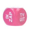 Dobbelsteen - fun - tv kijken - paars - 1 stuk