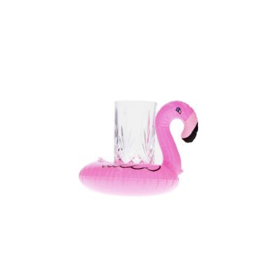 Drankhouder - Flamingo - opblaasbaar - roze
