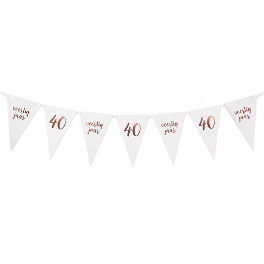 Vlaggenlijn 40 jaar roségoud - 4m