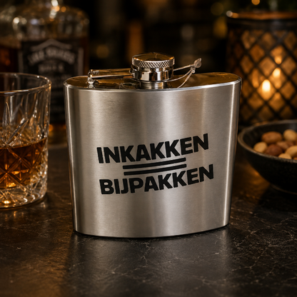 Heupfles Inkakken = Bijpakken