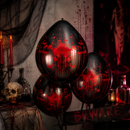 Ballonnen Halloween bloedspetters 30 cm - 6 stuks