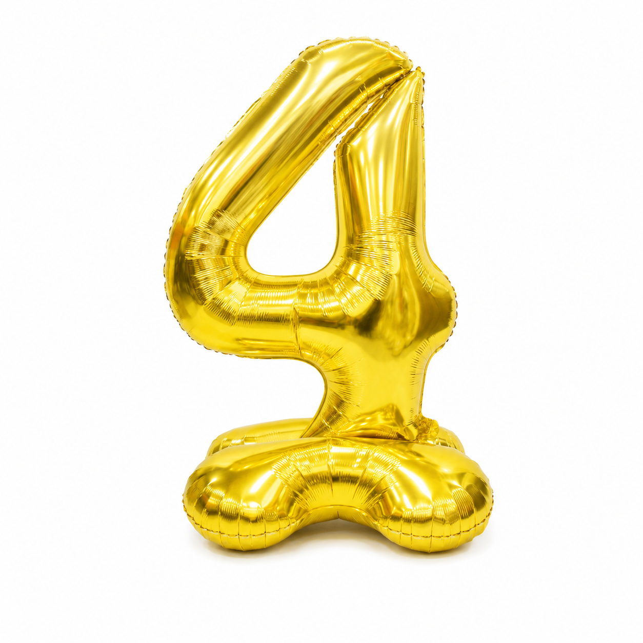 Folieballon staand - XXL - Goud - nummer 4 (103 cm)