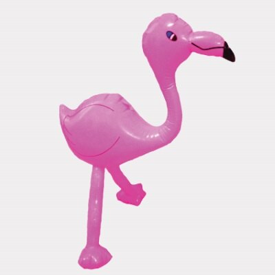 Flamingo - opblaasbaar - roze - 60 cm