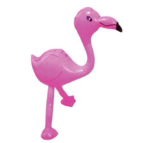 Flamingo - opblaasbaar - roze - 60 cm