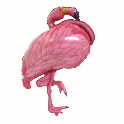 Folieballon - flamingo - roze - 80cm
