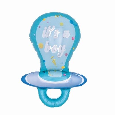 Folieballon - babyshower - speen - blauw - 85cm