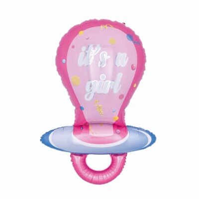 Folieballon - babyshower - speen - roze - 85cm