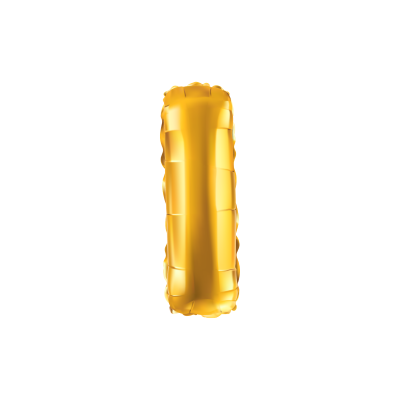 Folieballon - letter - I - goud - 35cm