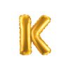 Folieballon - letter - K - goud - 35cm - NL