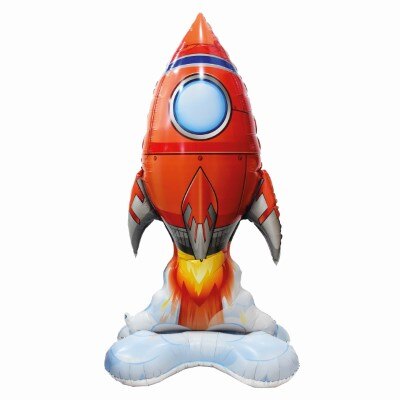 Folieballon raket rood 130cm kopen? SoLow