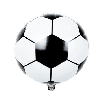Folieballon - voetbal - zwart/wit - 35cm
