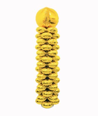 Folieballonnen - pilaar - goud - 160cm