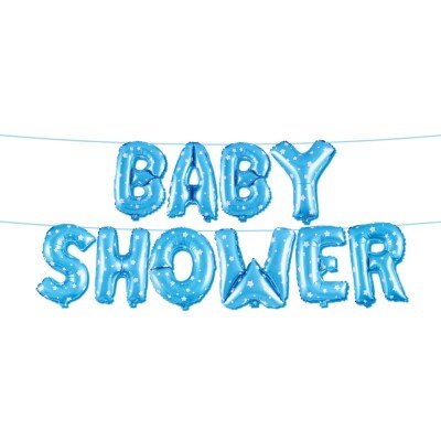 Folieballonnen - slinger - Babyshower - blauw - jongen - 40cm