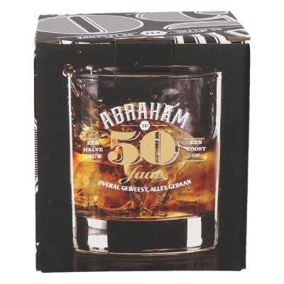 Glas - whiskey - Abraham 50 jaar - transparant/roségoud