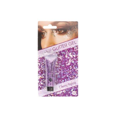 Glittergel - make-up - grote glitter - paars - 14g