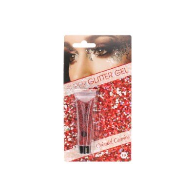 Glittergel - make-up - grote glitter - rood - 14g