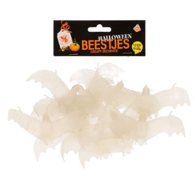 Griezelbeestjes - Halloween - glow in the dark - wit