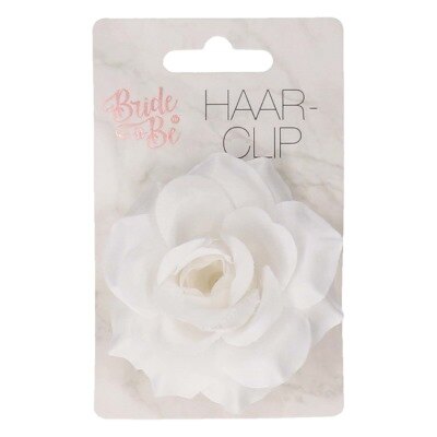 Haarclip - Bride to be - bloem - wit